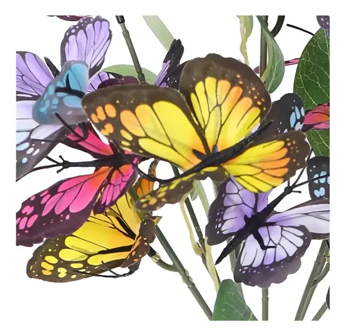 Pack 10 Ramos Decoración Artificial Libelula Mariposa Pajaro Mariposa
