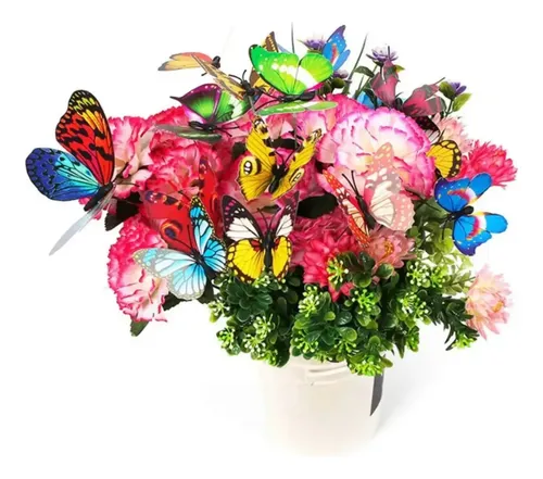 Pack 10 Ramos Decoración Artificial Libelula Mariposa Pajaro Mariposa — foto 3