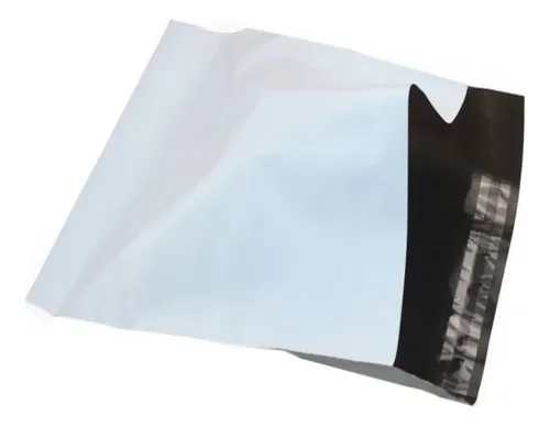 Pack 100 Bolsas Embalar Courier Autoadhesivo Blancas 17x30cm — foto 4
