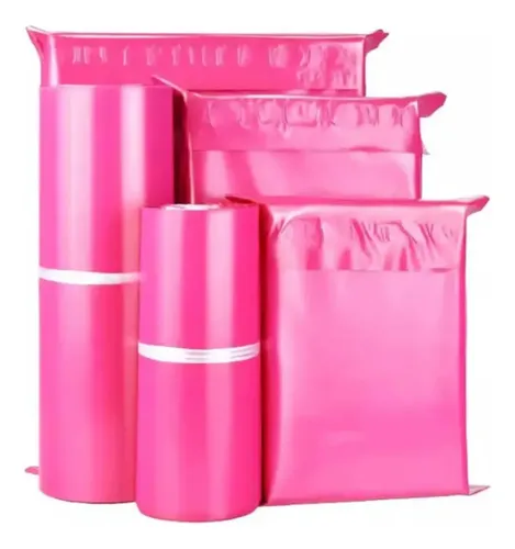 Pack 100 Bolsas Embalar Courier Autoadhesivo Fucsia 35x45cm — foto 2