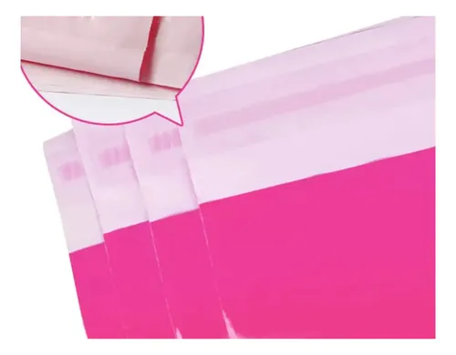 Pack 100 Bolsas Embalar Courier Autoadhesivo Fucsia 35x45cm — foto 3