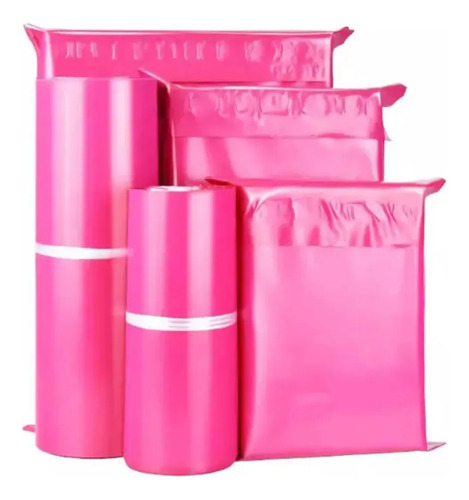 Pack 100 Bolsas Embalar Courier Autoadhesivo Fucsia 40x55cm — foto 2