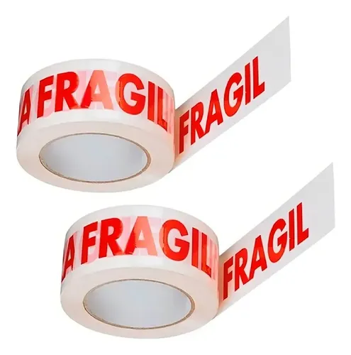 Pack 2 Huincha Fragil Embalaje Cinta Embalaje Fragil 250mts Blanco