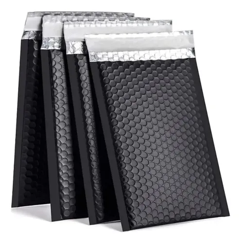 Pack 20 Bolsas Embalar Courier Con Acolchado Burbuja Negras 20x25cm — foto 2