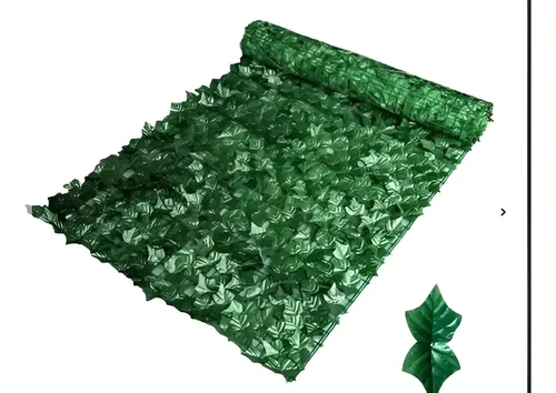 Pack 4 Enredaderas Malla De Hojas Tupidas Artificiales Verde