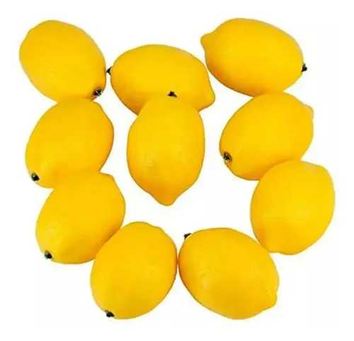 Pack 5 Limones Artificial Fruta Sintética Decoración Limones Amarillo