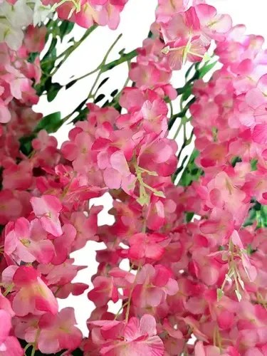 Pack De 12 Flores Artificiales Colgantes Decorativas Fucsia — foto 2