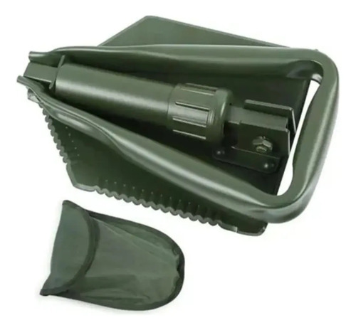 Pala Retráctil 60 Cm Con Picota Camping Verde Oliva — foto 3