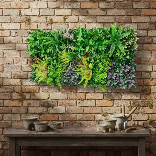 Palmeta Artificial Panel Decorativa 1mx50cm Tupida Fb0211 — foto 3