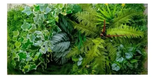 Palmeta Artificial Panel Decorativa 1mx50cm Tupida Verde