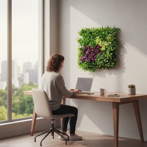 Palmeta Artificial Panel Decorativa 50x50 Fb0210 — foto 3