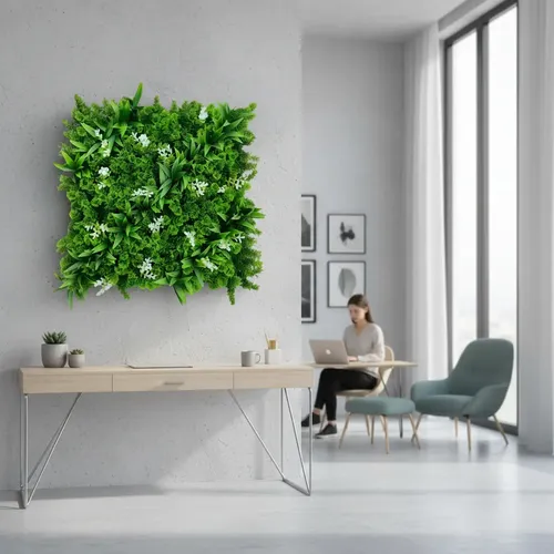 Palmeta Artificial Panel Decorativa 50x50 Fb0212 — foto 3