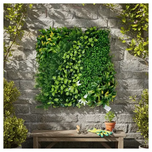 Palmeta Artificial Panel Decorativa 50x50 Verde — foto 2