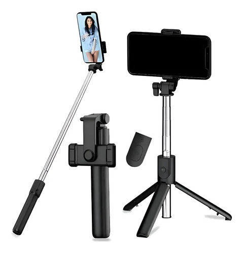 Palo Selfie Tripode Bluetooth Jc-05 Negro