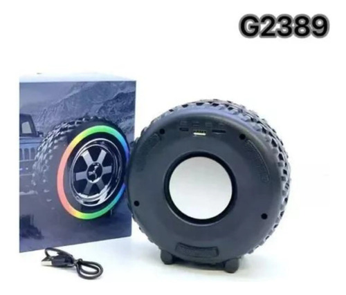 Parlante Bluetooth Rueda De Auto Neumático Portátil   Negro — foto 3