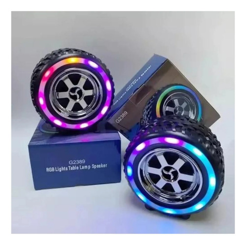 Parlante Bluetooth Rueda De Auto Neumático Portátil   Negro — foto 6