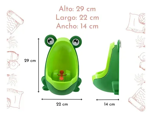 Pelela Infantil De Rana Verde Antisalpicaduras 1l Verde — foto 6