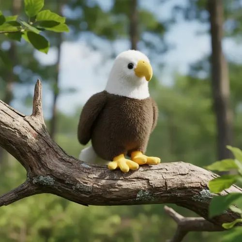 Peluche Águila Calva De Felpa Suave Para Niños Niñas Kawaii Águila — foto 3