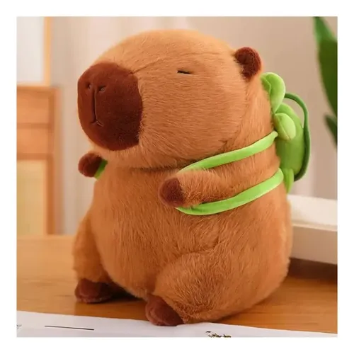 Peluche Capibara 65 Cm Grande Con Mochila Kawaii Marrón — foto 2