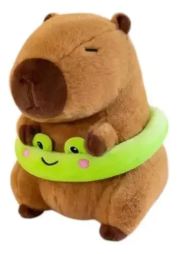 Peluche Capibara Con Flotador 30 Cm Animales Kawaii Capibara