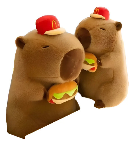 Peluche Capibara Con Gorro De Mcdonalds 30cm Kawaii Capibara