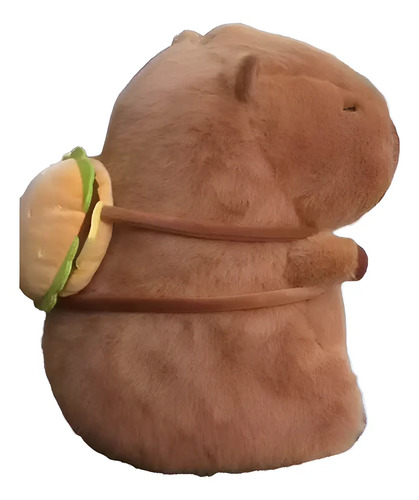 Peluche Capibara Con Mochila De Hamburguesa 30cm Kawaii Varios