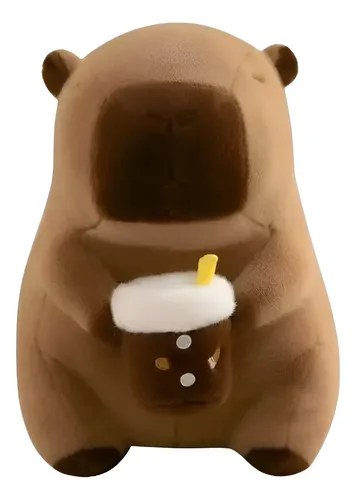 Peluche Capibara Con Vaso De Cappuccino 30cm Kawaii Capibara