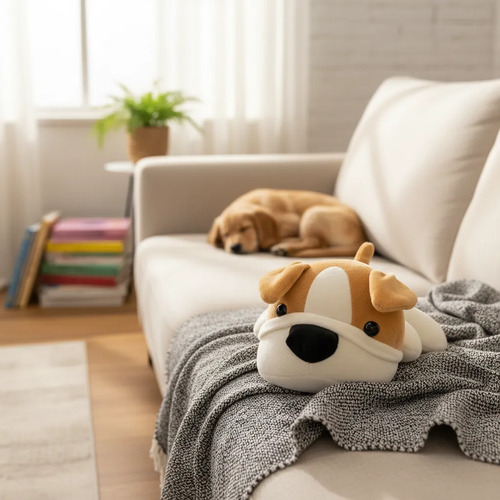 Peluche Cojín Perro Bulldog Suave Kawaii Lindo Tierno Varios Perrito
