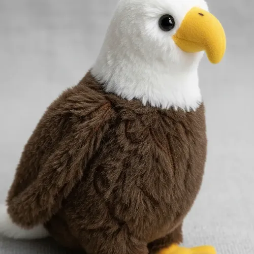 Peluche De Águila Calva De Felpa Suave Animales Kawaii Marrón — foto 4