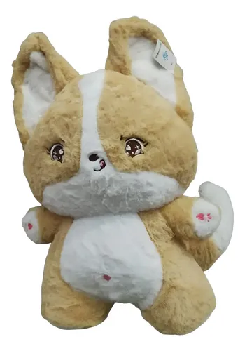 Peluche De Animales 45 Cm Peludo Kawaii Beige
