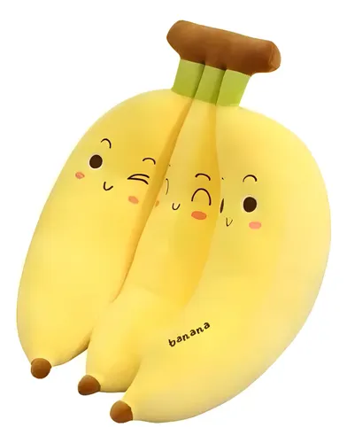 Peluche De Banana 25 Cm Almohada Felpa Kawaii Amarillo