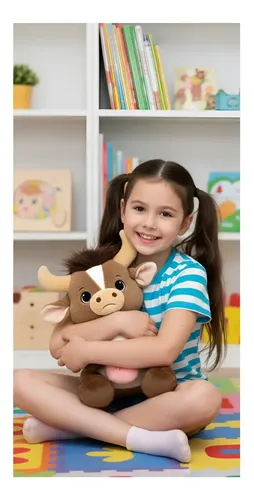 Peluche De Becerrito Con Biberón 40cm Animales Kawaii Marrón — foto 2