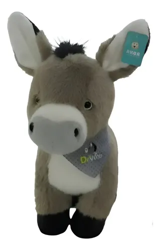 Peluche De Burrito 30 Cm Animales Kawaii Gris