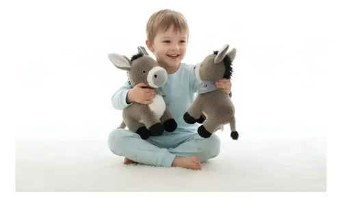Peluche De Burrito 30 Cm Animales Kawaii Gris — foto 3