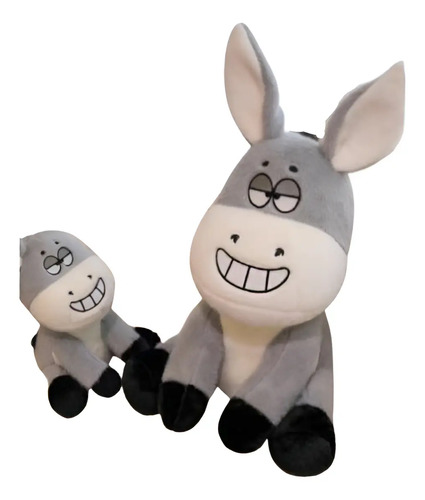 Peluche De Burro Burrito  45 Cm Animales Kawaii Gris