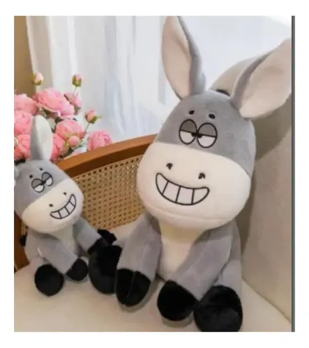 Peluche De Burro Burrito  45 Cm Animales Kawaii Gris — foto 2
