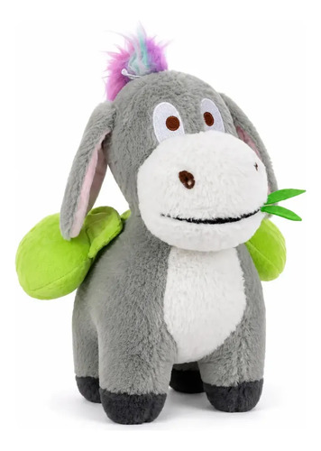 Peluche De Burro Pelo Pintado 30 Cm Animales Kawaii Gris