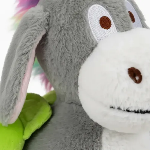 Peluche De Burro Pelo Pintado 30 Cm Animales Kawaii Gris — foto 4