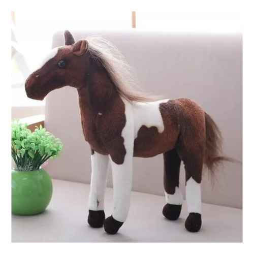 Peluche De Caballo Realistas 3d 35cm Animales Akhal Teke — foto 2