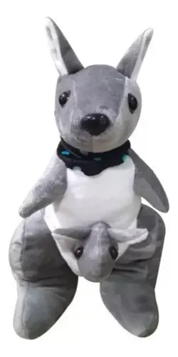 Peluche De Canguro De 25cm Animales Kawaii Gris — foto 2