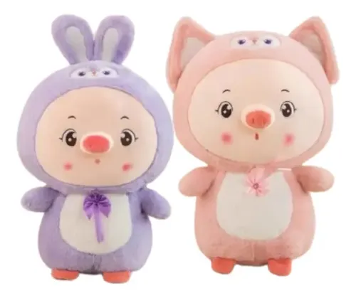 Peluche De Chanchito Disfrazado 50 Cm Animales Kawaii — foto 6