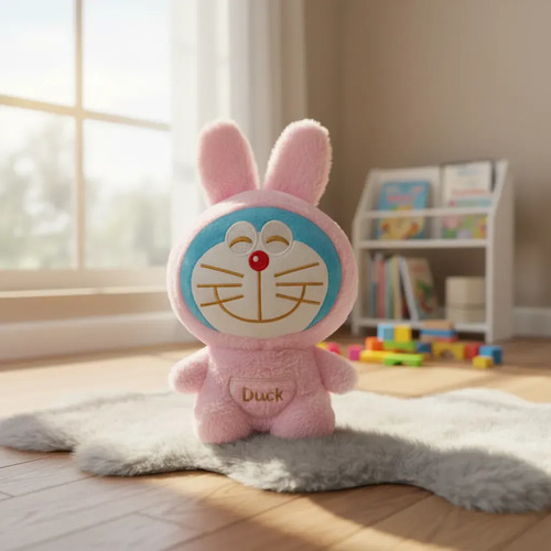 Peluche De Doraemon Disfrazado De Conejo 20cm Kawaii Varios