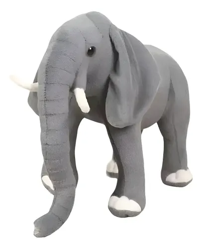 Peluche De Elefante 48cm Animales Kawaii Gris