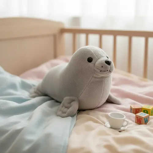Peluche De Foca 18 Cm Animales Kawaii Gris — foto 2