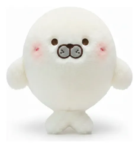 Peluche De Foca Bebe Parada 25cm Animales Kawaii Blanco