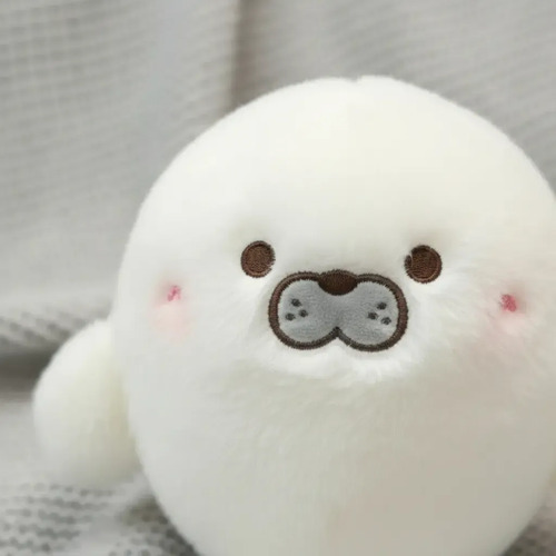Peluche De Foca Bebe Parada 25cm Animales Kawaii Blanco — foto 2