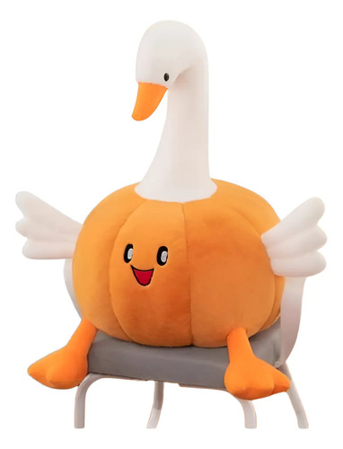 Peluche De Ganso Disfrazado De Calabaza 50cm Animales Kawaii Ganso