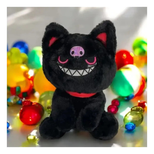 Peluche De Gato Pirata 25 Cm Animales Kawaii Negro — foto 2