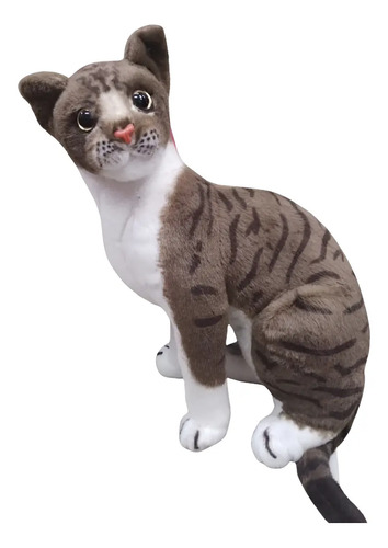 Peluche De Gato Realista 40 Cm Animales Kawaii Varios