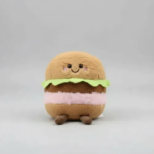 Peluche De Hamburguesa 18cm Felpa Suave Kawaii Amarillo — foto 3